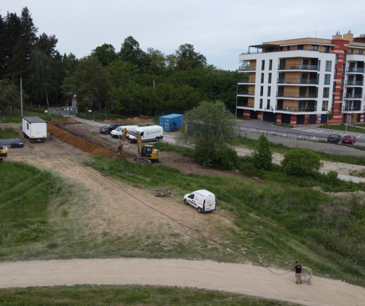 Realizácia staveniskových rozvodov pre zriadenie staveniska - Panoráma 6, Košice